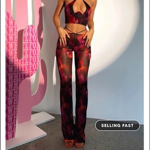 White Fox Boutique Fantasy World Bustier Top and Rhythm Of The Night Pant Set
